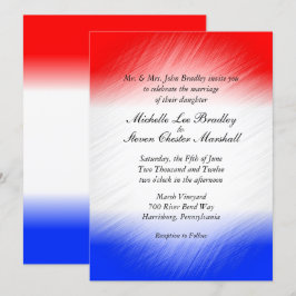 Invitaciones a la boda de la banda blanca y azul