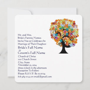 Invitaciones a la boda de la bifurcación lateral f