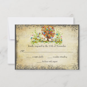 Invitaciones a la boda de la bifurcación lateral f