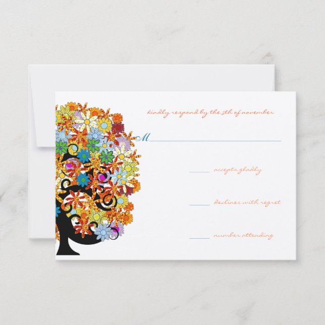 Invitaciones a la boda de la bifurcación lateral f (Anverso)