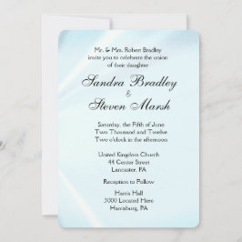 Invitaciones a la boda de la boda del satén azul d