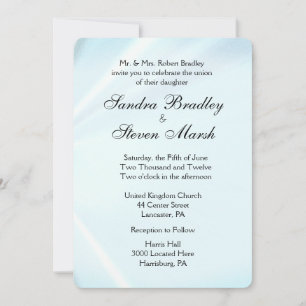 Invitaciones a la boda de la boda del satén azul d