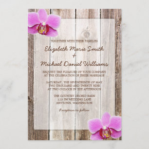 Invitaciones a la boda de la Boda Rustica Orquídea