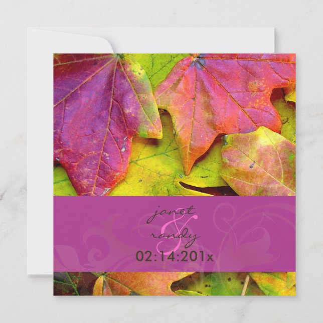 Invitaciones a la boda de la caída del arco iris (Anverso)