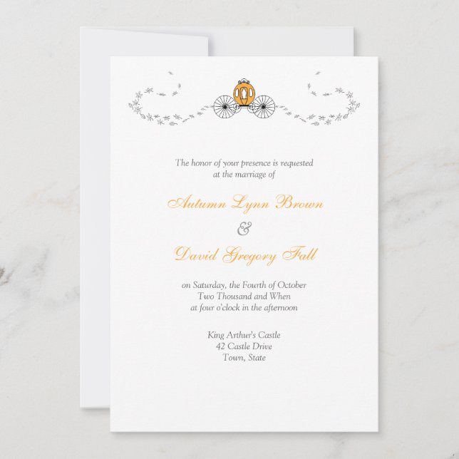 Invitaciones a la boda de la caída del portaequipa (Anverso)