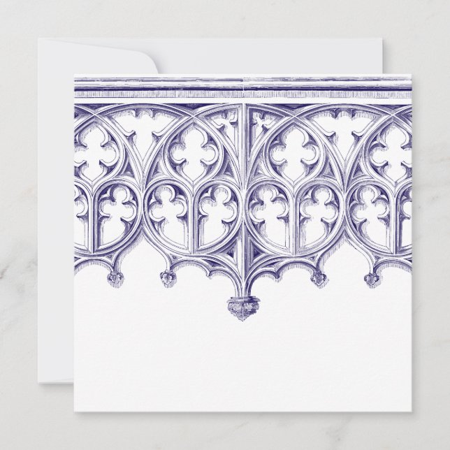 Invitaciones a la boda de la Catedral Azul de la M (Anverso)