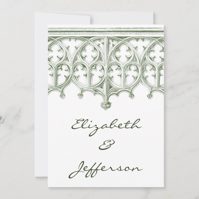 Invitaciones a la boda de la Catedral Verde de Ver (Anverso)