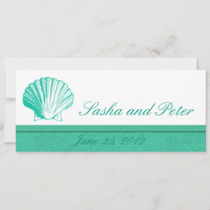 Invitaciones a la boda de la concha de la playa de