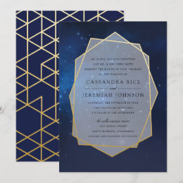 Invitaciones a la boda de la constelación azul de 