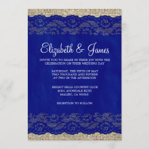 Invitaciones a la boda de la coraza azul de la mar
