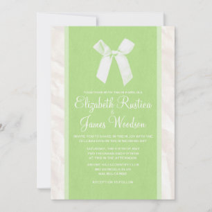 Invitaciones a la boda de la cosecha de color verd