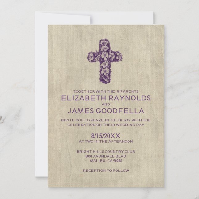 Invitaciones a la boda de la cruz de hierro del pa (Anverso)