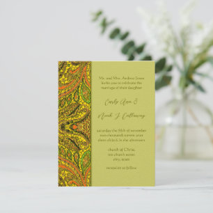 Invitaciones a la boda de la Damasco de Oliva más