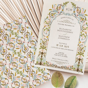 Invitaciones a la boda de la elegancia real victor