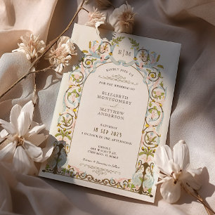 Invitaciones a la boda de la elegancia real victor