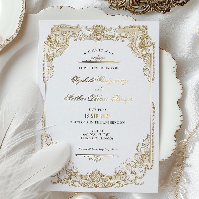 Invitaciones a la boda de la elegancia real victor (Subido por el creador)