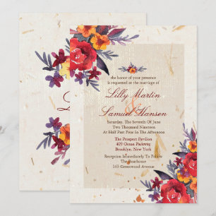 Invitaciones a la boda de la esencia otoñal