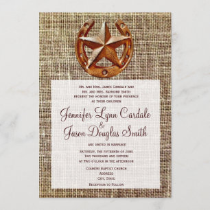 Invitaciones a la boda de la Estrella Rústica del