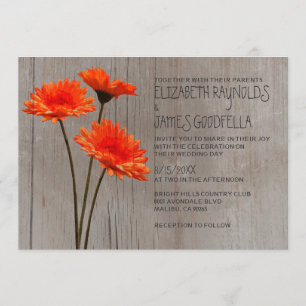 Invitaciones a la boda de la fiesta de la Gerbera 