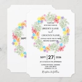 Invitaciones a la boda de la floral rusa