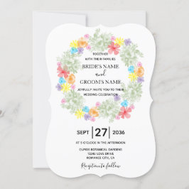 Invitaciones a la boda de la floral rusa