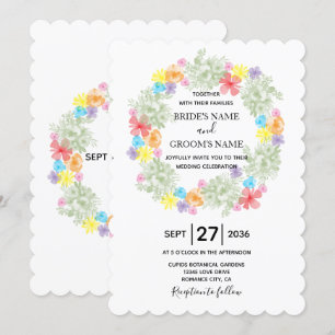 Invitaciones a la boda de la floral rusa