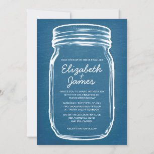 Invitaciones a la boda de la jara azul y blanca