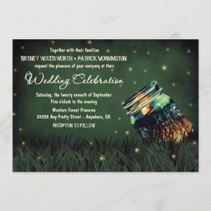 Invitaciones a la boda de la luciérnaga rusa de Ma