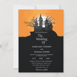 Invitaciones a la boda de la luna de Halloween
