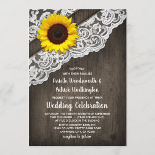 Invitaciones a la boda de la madera y el encaje de