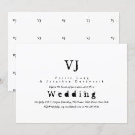 Invitaciones a la boda de la máquina de escribir e