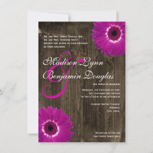 Invitaciones a la boda de la marea púrpura de la m