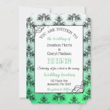 Invitaciones a la boda de la mascarada de color ne