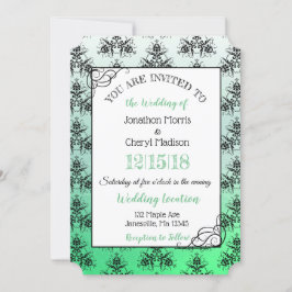 Invitaciones a la boda de la mascarada de color ne