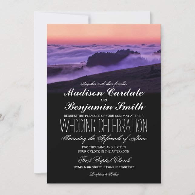 Invitaciones a la boda de la Montaña de las Nubes  (Anverso)