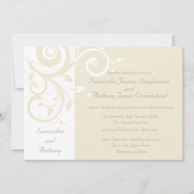 Invitaciones a la boda de la nalga inversa de Pear (Anverso)