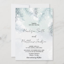 Invitaciones a la boda de la nieve blanca Pine