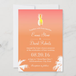 Invitaciones a la boda de la piña tropical y la pa