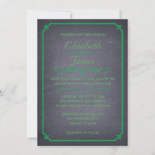 Invitaciones a la boda de la pizarra de Chalkboard