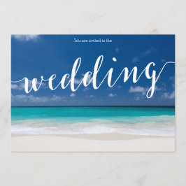 Invitaciones a la boda de la playa de Calligraphy