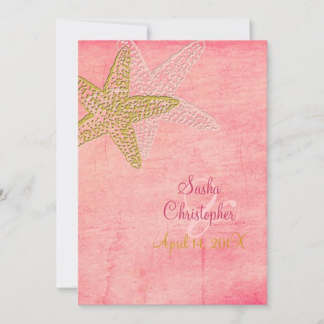 Invitaciones a la boda de la playa de PixDezines (Anverso)