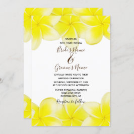 Invitaciones a la boda de la Plumeria Frangipani a