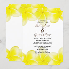 Invitaciones a la boda de la Plumeria Frangipani a