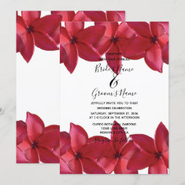 Invitaciones a la boda de la Plumeria Roja Frangip