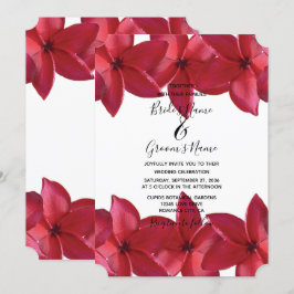 Invitaciones a la boda de la Plumeria Roja Frangip