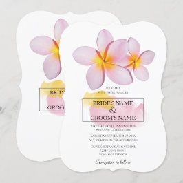 Invitaciones a la boda de la Plumeria Tropical Fra