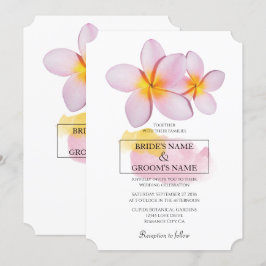 Invitaciones a la boda de la Plumeria Tropical Fra