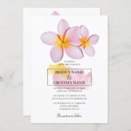 Invitaciones a la boda de la Plumeria Tropical Fra