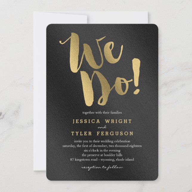 Invitaciones a la boda de la promesa brillante (Anverso)