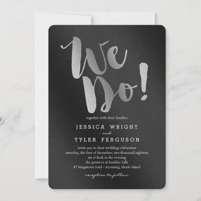 Invitaciones a la boda de la promesa brillante Pla (Anverso)